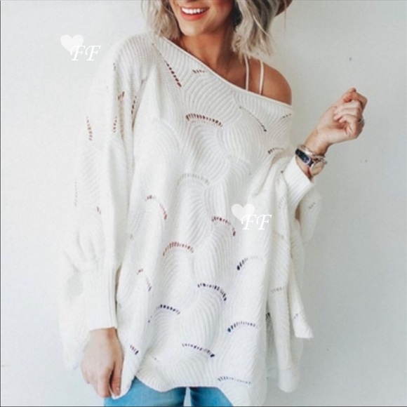 NWOT Off the Shoulder Cozy Knit Sweater - Picture 2 of 8